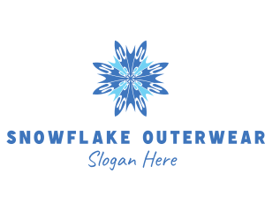 Winter Cool Snowflake logo design