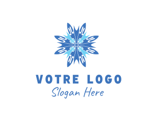 Frosty - Winter Cool Snowflake logo design