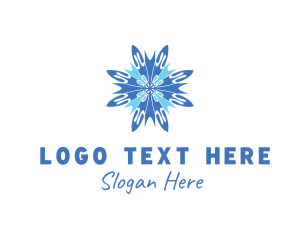 Winter Cool Snowflake Logo