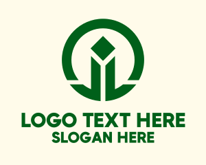 Circle - Green Pillar Circle logo design