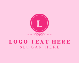 Cursive - Round Cosmetic Jewelry logo design