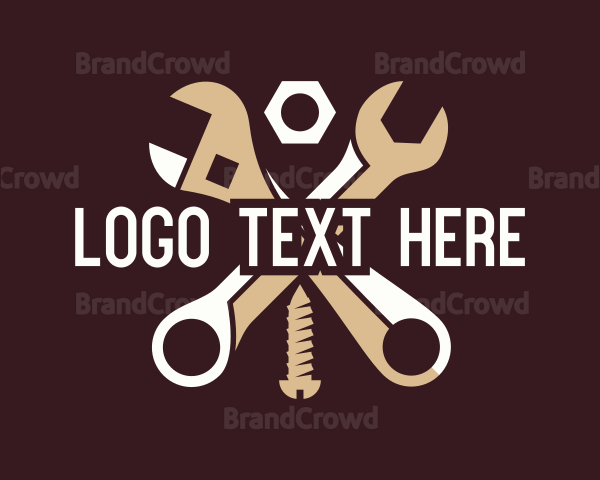 Wrench Construction Cross Logo