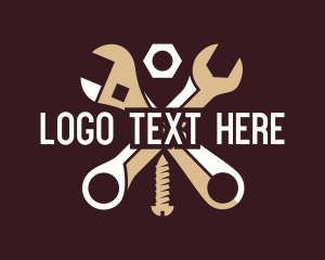 Carpenter - Wrench Construction Cross logo design