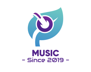 Music & Spa Leaf logo design