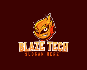 Flaming Fireball Esport logo design