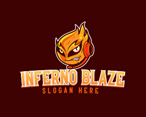 Fireball - Flaming Fireball Esport logo design