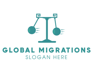 Immigration - Blue Pendulum Law logo design