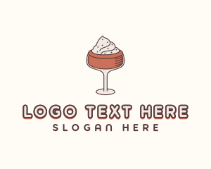 Panna Cotta - Sweet Dessert Mousse logo design