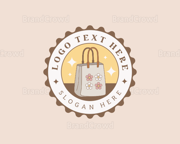 Cute Flower Tote Bag Logo