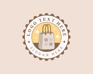 Travel Bag - Cute Flower Tote Bag logo design