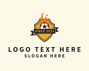 Soccer - Flame Football League logo design