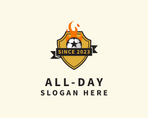 Emblem - Flame Football League logo design