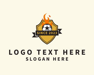 Athlete - Flame Football League logo design