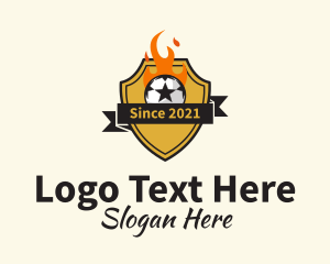 League - Flame Football League logo design
