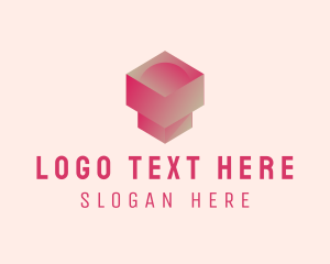 Brand - 3D Geometric Pedestal logo design