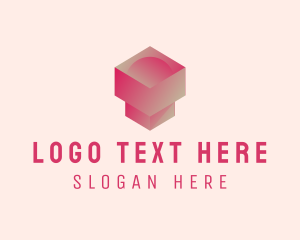 3D Geometric Pedestal  Logo