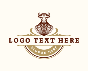 Formal - Formal Cow Suit logo design