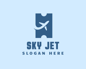 Airline - Plane Airline Ticket logo design