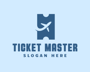 Ticket - Plane Airline Ticket logo design