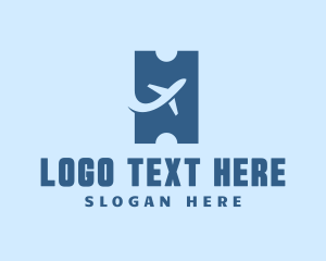 Aeroplane - Plane Airline Ticket logo design