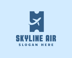 Airline - Plane Airline Ticket logo design