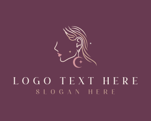 Luxury - Woman Earring Fashion logo design