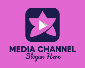 Channel - Pink Video App logo design