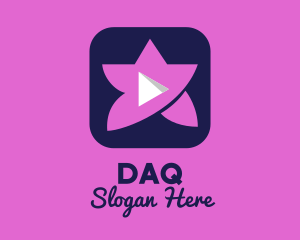 Media Player - Pink Video App logo design
