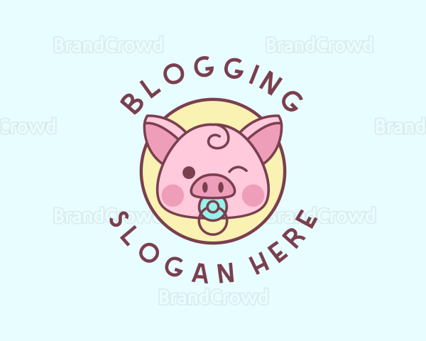 Baby Pig Pacifier Logo