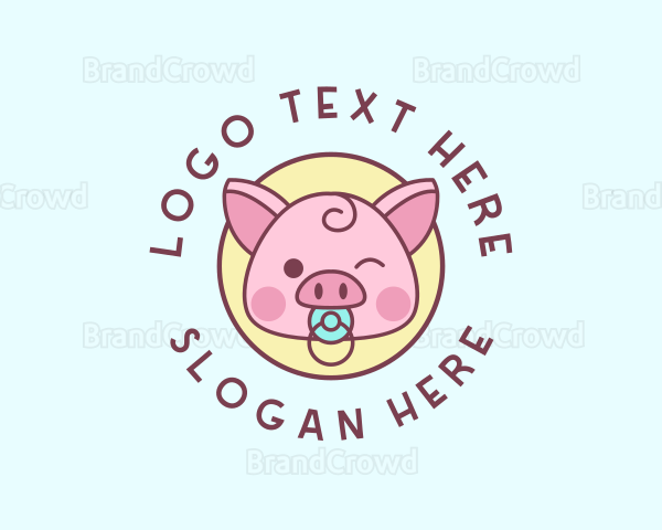 Baby Pig Pacifier Logo