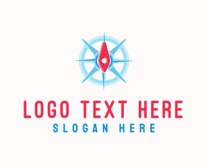 Location - Modern Compass Navigate logo design