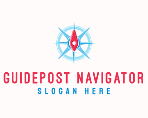 Modern Compass Navigate logo design