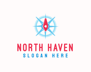 North - Modern Compass Navigate logo design