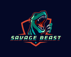 Dinosaur Gaming Beast logo design