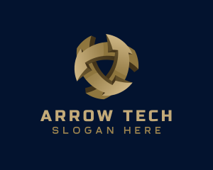 Arrow Moving Cycle logo design