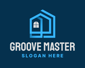 House - Blue Residential House logo design