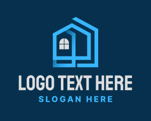 Blue Residential House Logo