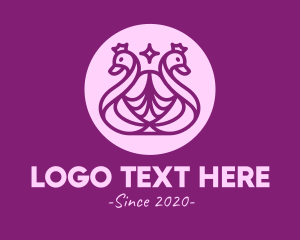 Lgbt - Purple Queen Peacock logo design