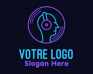 Neon Music DJ Logo