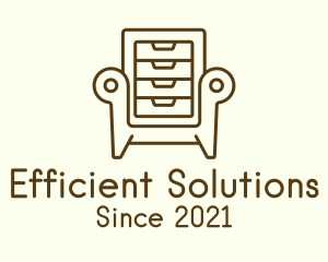 Organizer - Brown Drawer Armchair logo design
