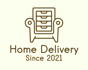 Brown Drawer Armchair logo design