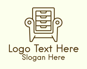 Brown Drawer Armchair Logo