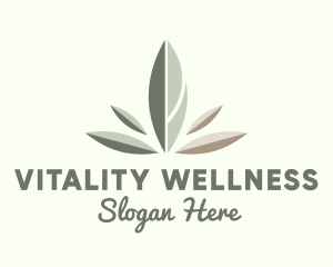 Wellness Spa Leaf  logo design