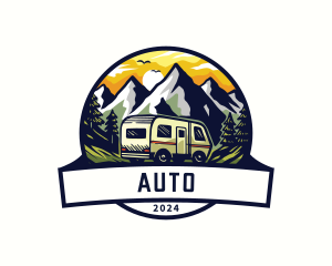 Travel Agency - Mountain Travel Camper logo design