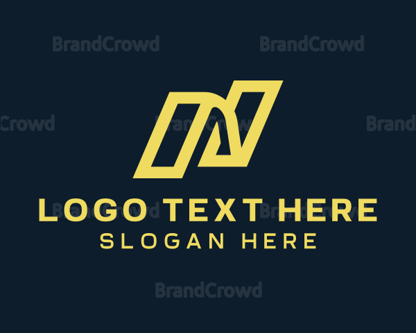 Yellow Motorsport Letter N Logo