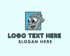 Recyclable - Recycling Trash Can logo design