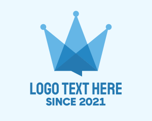 Princess - Blue Crown Message logo design