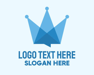 Blue Crown Message Logo
