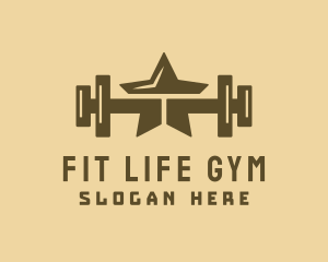 Gym - Star Barbell Fitness Gym logo design