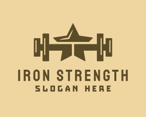 Powerlifting - Star Barbell Fitness Gym logo design